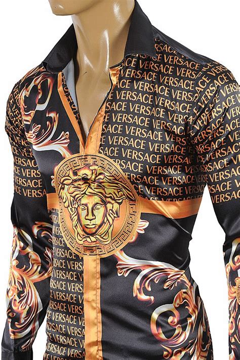 camisa versace hombre vintage|Versace shirts for men.